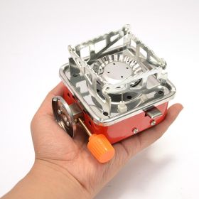 Mini Windproof Foldable Square Gas Stove For Backpacking