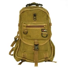 Blancho [City Boy] Multipurpose Canvas Outdoor Backpack / Daypack / School Bag - Stylish Khaki