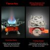 Mini Windproof Foldable Square Gas Stove For Backpacking