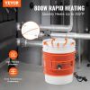 VEVOR Metal Drum Heater, 800 Watt 7.75 inch Width, Pail Heating Band for 5 Gallon Barrel, 86-302Fahrenheit Adjustable Thermostat