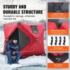 VEVOR Portable Ice Shelter, 1-2 Person Insulated Pop-Up Ice Fishing Tent, 24 Square Feet Fishable Area, Thermal Ice Shanty for Winter Fishing