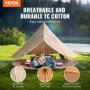 VEVOR Canvas Bell Tent, 4 Seasons 5 m/16.4 ft Yurt Tent, Canvas Tent for Camping with Stove Jack, Breathable Tent Holds up to 8 People