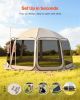 VEVOR Screen House Tent, 15 x 13.8 ft, 12-15 Person Pop Up Screen Tent, Portable Screened in Canopy with Carry Bag, Netting Sides, Ground Stakes