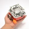 Mini Windproof Foldable Square Gas Stove For Backpacking