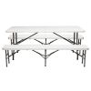6FT Outdoor Courtyard Foldable Bench
