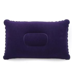 Portable Foldable Inflatable Pillow (Color: G911A-deep blue, size: 43X27cm)