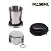 Stainless Steel Folding Cup with Keychain